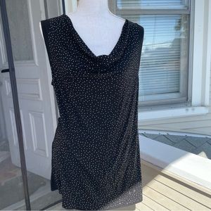 Fashionista Black Studded Tank Size L